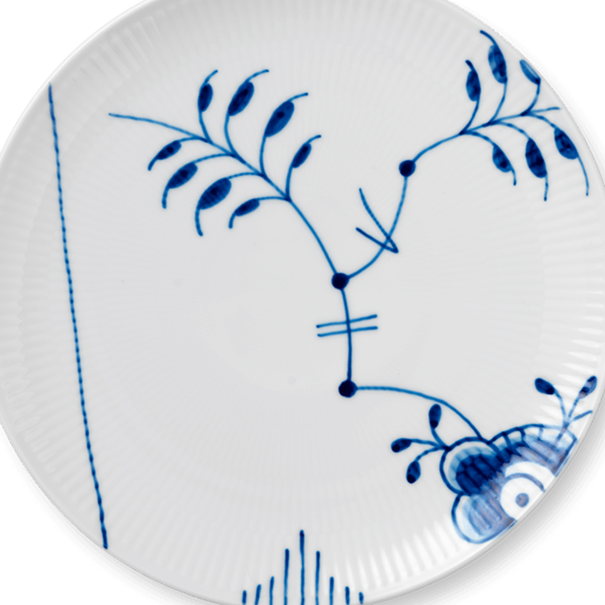 Zoom billed af Blå Mega Riflet Tallerken Coupe 23 cm